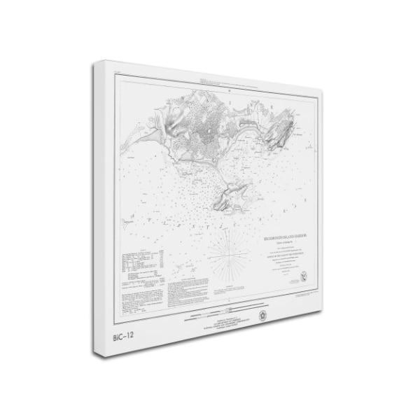 Lantern Press 'Map 8' Canvas Art,24x24